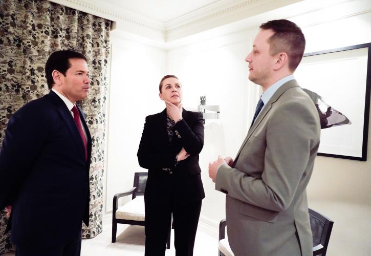 Φρεντέρικσεν: «Εποικοδομητικές συνομιλίες» με τον Ρούμπιο για τη Γροιλανδία