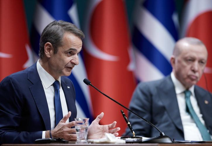 Μητσοτάκης σε Ερντογάν: Καιρός να αρθεί κάθε απειλή στις μεταξύ μας σχέσεις