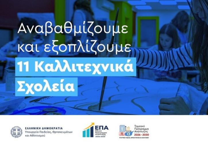 Σύγχρονος εξοπλισμός για 11 Καλλιτεχνικά Σχολεία, συνολικού προϋπολογισμού 6 εκατ. ευρώ