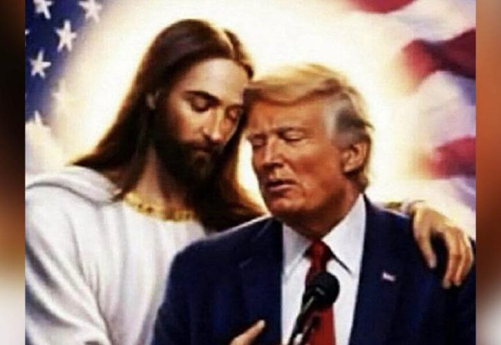 Νέα εικόνα Τραμπ μέσω ΑΙ που είναι αγκαλιά με τον Ιησού Χριστό