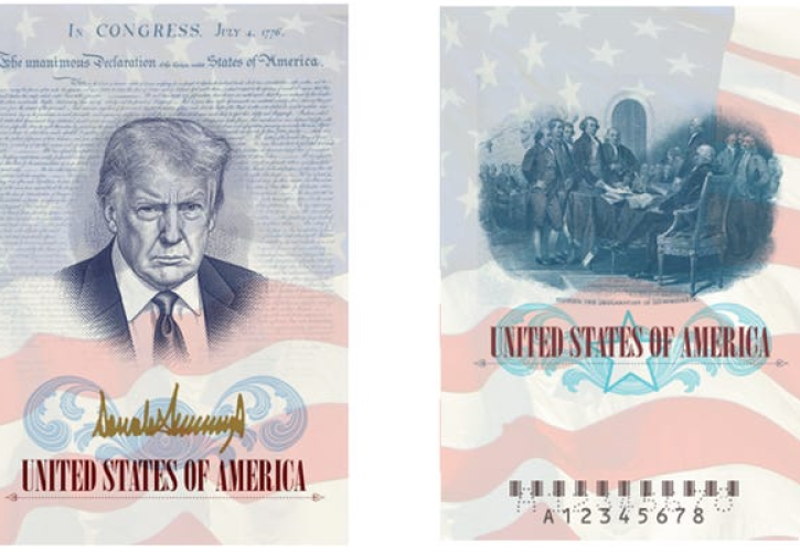 Τα νέα διαβατήρια των ΗΠΑ θα έχουν τη φωτογραφία του Τραμπ