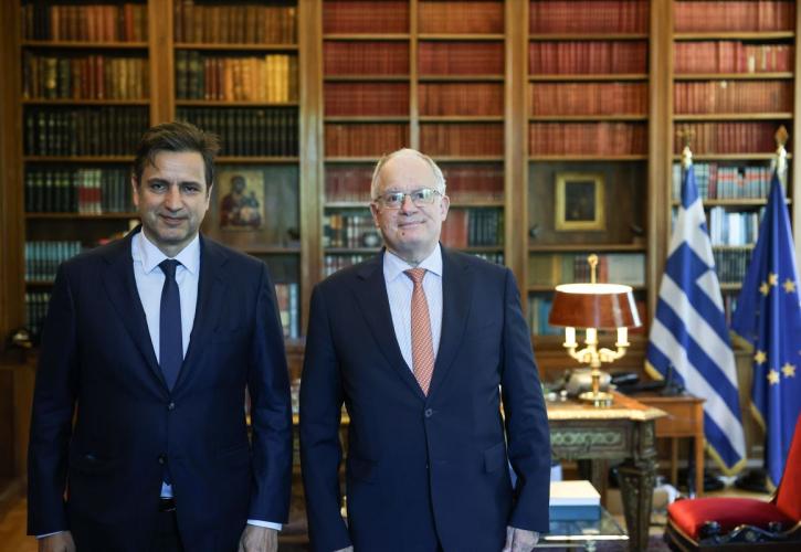 Συνάντηση Τασούλα με τον πρόεδρο της Βιοχαλκο, Στασινόπουλο