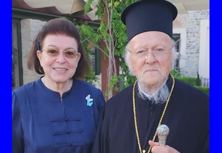 Μενδώνη: Συνάντηση με τον Οικουμενικό Πατριάρχη Βαρθολομαίο στην Κωνσταντινούπολη