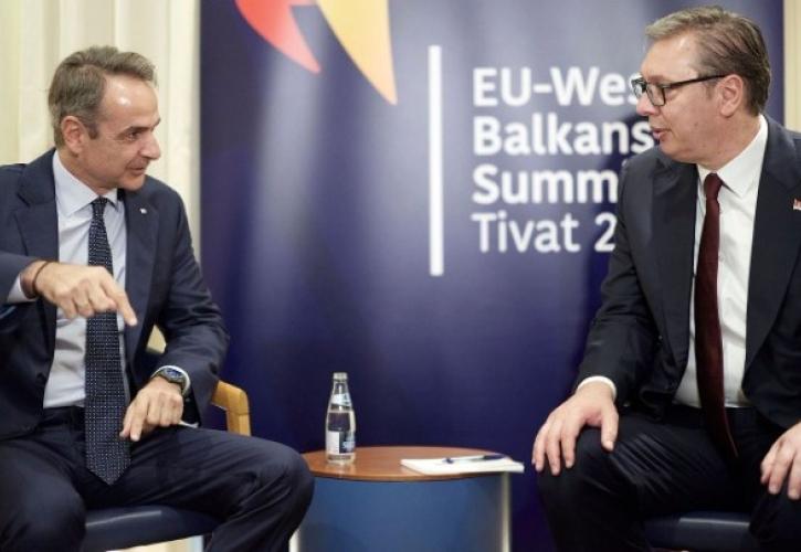 Συνάντηση Μητσοτάκη - Βούτσιτς: Στην ατζέντα η ενταξιακή πορεία της Σερβίας