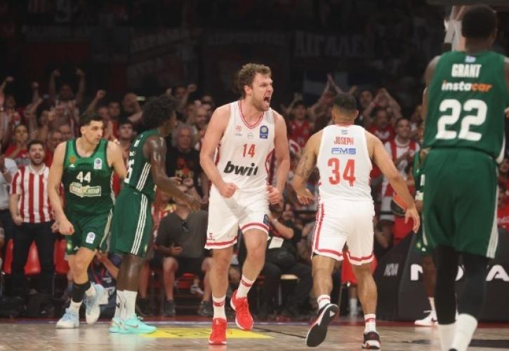 Πρωταθλητής στην GBL ο Ολυμπιακός - Νίκη 89-85 στον πέμπτο τελικό επί του ΠΑΟ