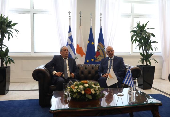 Δένδιας: Κύπρος και Ελλάδα συνιστούν άξονα σταθερότητας και ασφάλειας στην Ανατολική Μεσόγειο