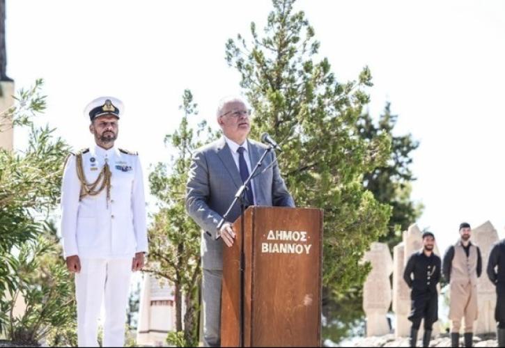 Τασούλας: Παρέστη στις εκδηλώσεις για την 83η Επέτειο του Ολοκαυτώματος και της Καταστροφής των χωριών της Βιάννου και της Ιεράπετρας