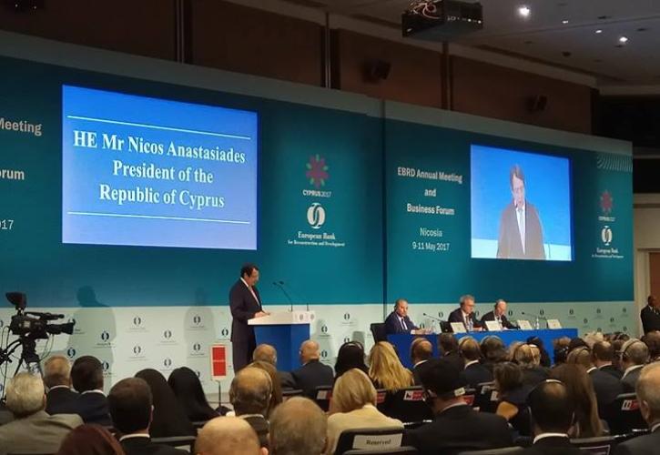 Αναστασιάδης: Η EBRD θα στηρίξει την επανενωμένη Κύπρο