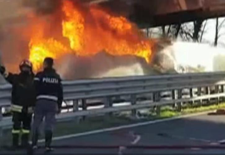 Έξι νεκροί από έκρηξη βυτιοφόρου στην Ιταλία (vid)