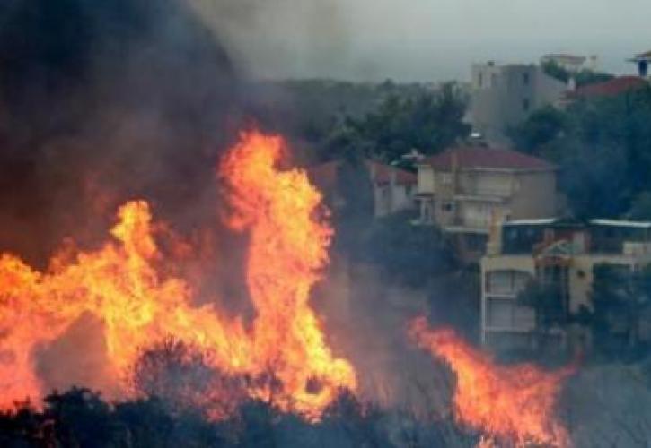 Πυρκαγιά στον Βύρωνα - Δεν κινδυνεύουν κατοικίες