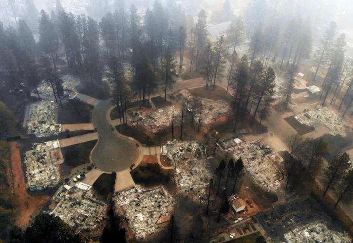 Πάνω από 9 δισ. δολάρια οι υλικές ζημιές από τις πυρκαγιές στην Καλιφόρνια