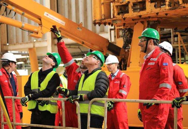 Επίσκεψη Στάινιτς στη γεώτρηση της Energean στο Ισραήλ