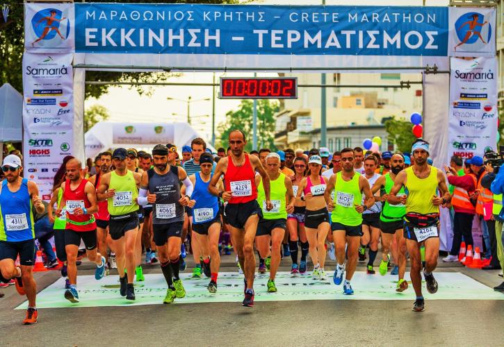 Με μεγάλη συμμετοχή πραγματοποιήθηκε ο Μαραθώνιος Κρήτης