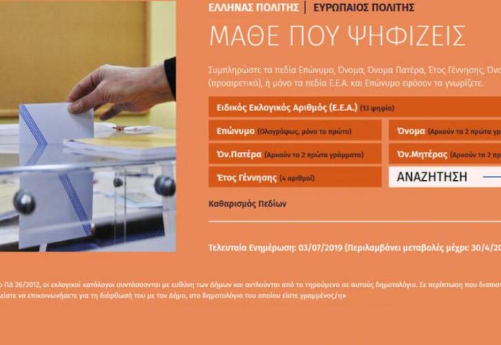 «Μάθε που ψηφίζεις»: Με προβλήματα η είσοδος στην σελίδα