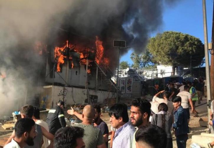 Δύο νεκροί από την πυρκαγιά στον καταυλισμό της Μόριας στη Μυτιλήνη