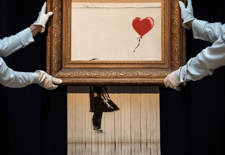 Σε τιμή ρεκόρ πουλήθηκε το έργο του Banksy «Το Κορίτσι με το Μπαλόνι»