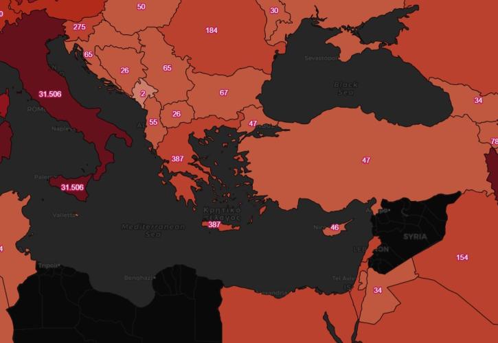 Το Εθνικό Μετσόβιο Πολυτεχνείο χαρτογραφεί την εξάπλωση του κορονοϊού (Χάρτης)