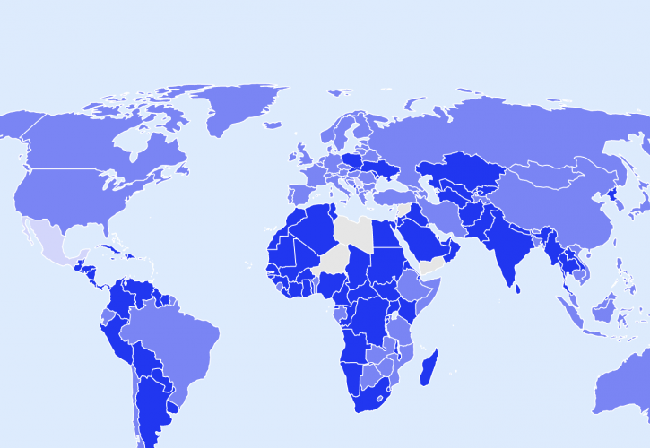 Παγκόσμιος ταξιδιωτικός διαδραστικός χάρτης για την πανδημία από την ΙΑΤΑ