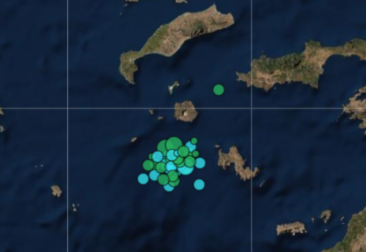 Πλήθος σεισμικών δονήσεων κοντά στη Νίσυρο την Κυριακή