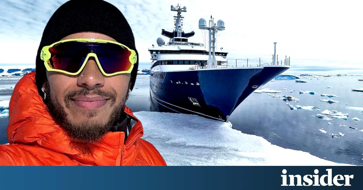 lewis hamilton antarctica yacht
