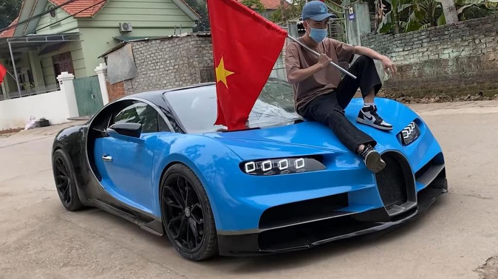 Bugatti Chiron με πηλό, βασικά εργαλεία και κινητήρα Toyota έφτιαξαν Βιετναμέζοι Youtubers 