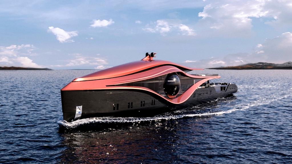 Zion: Εμπνευσμένο από μια Μαύρη Τρύπα, το φουτουριστικό yacht μοιάζει με μυθικό θαλάσσιο πλάσμα 110 μέτρων 