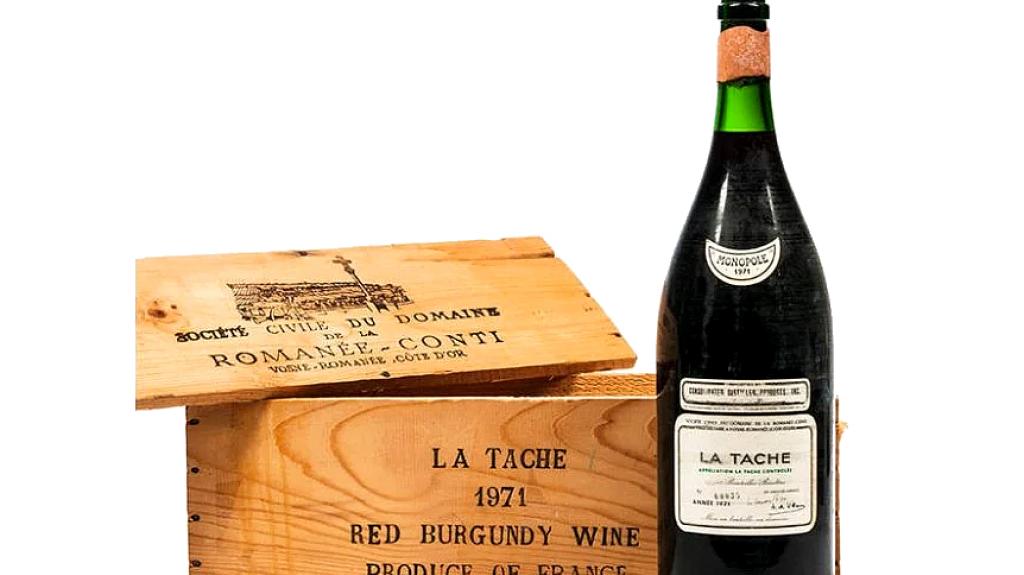 Σε δημοπρασία για 90.000 δολάρια ένα σπάνιο μπουκάλι γαλλικό κρασί Tâche Domaine de la Romanée-Conti του 1971