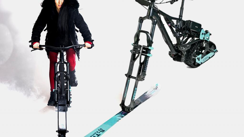  S-trax: Ένα κιτ μετατροπής με ερπύστρια που μπορεί να μεταμορφώσει το ποδήλατό σας σε snowbike