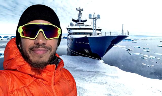 Ο Λούις Χάμιλτον εξερευνεί την Ανταρκτική με ένα superyacht 175 εκατ. δολαρίων