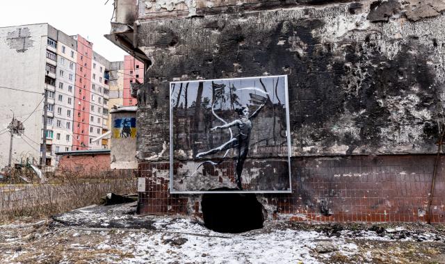 Συστήματα ασφαλείας υψηλής τεχνολογίας στα έργα του Banksy εγκαθιστά η Ουκρανία