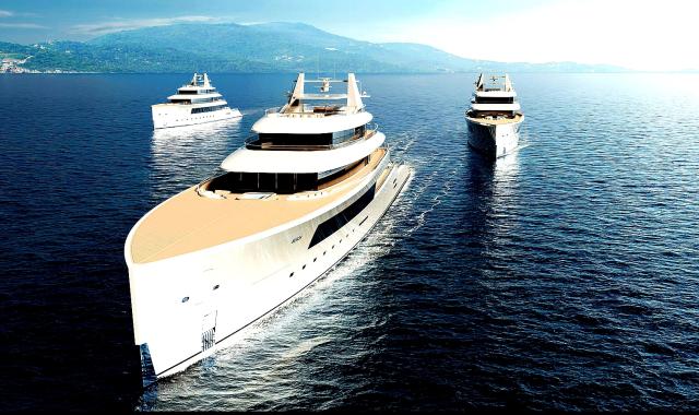 Τα τρίδυμα γιοτ της Sinot μετατρέπουν τον ωκεανό σε μυκονιάτικο beach bar